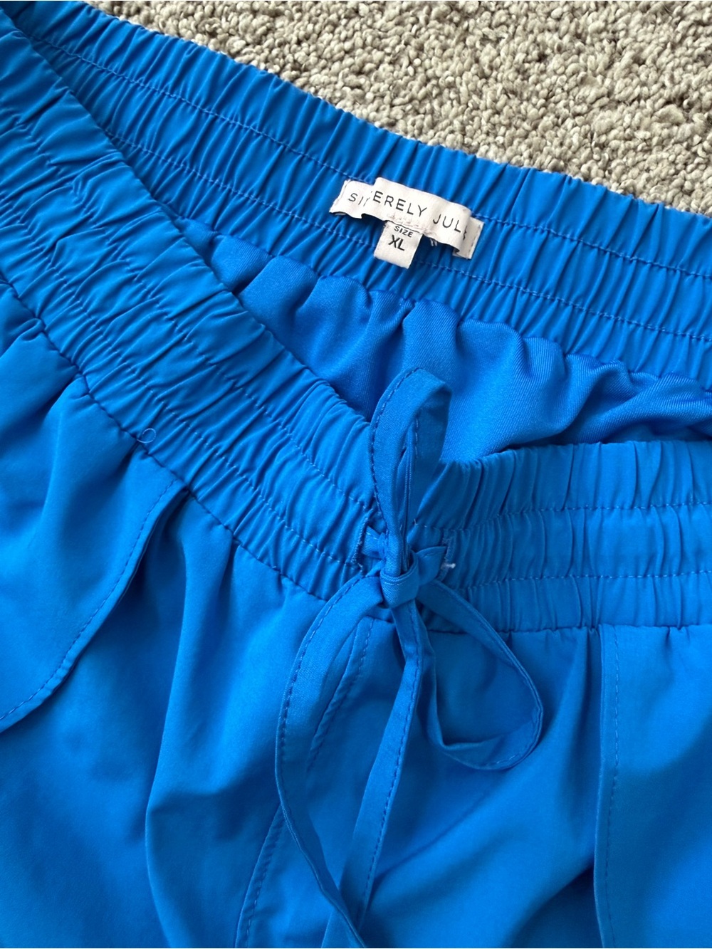 Sincerely Jules Bright Blue Athletic Shorts with pockets
